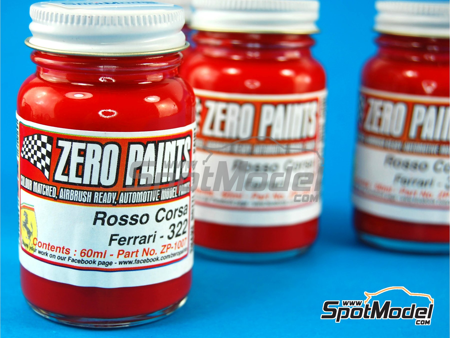 Zero Paints ZP1007322 Paint for airbrush Ferrari 322 Rosso Corsa Red